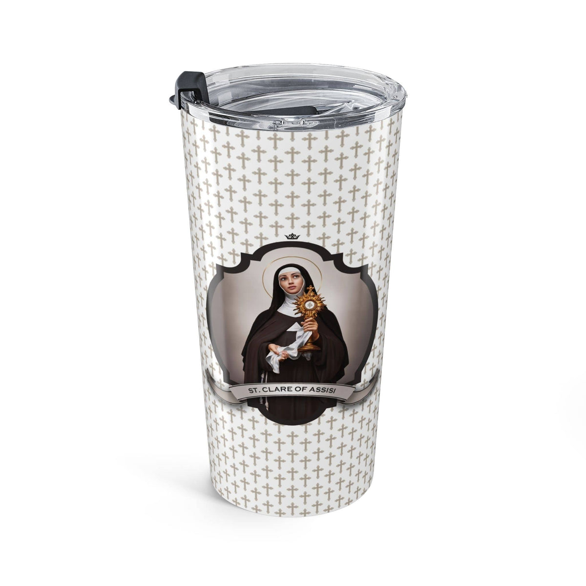 St. Clare of Assisi Tumbler (Crosses 20 oz) Copyright VENXARA