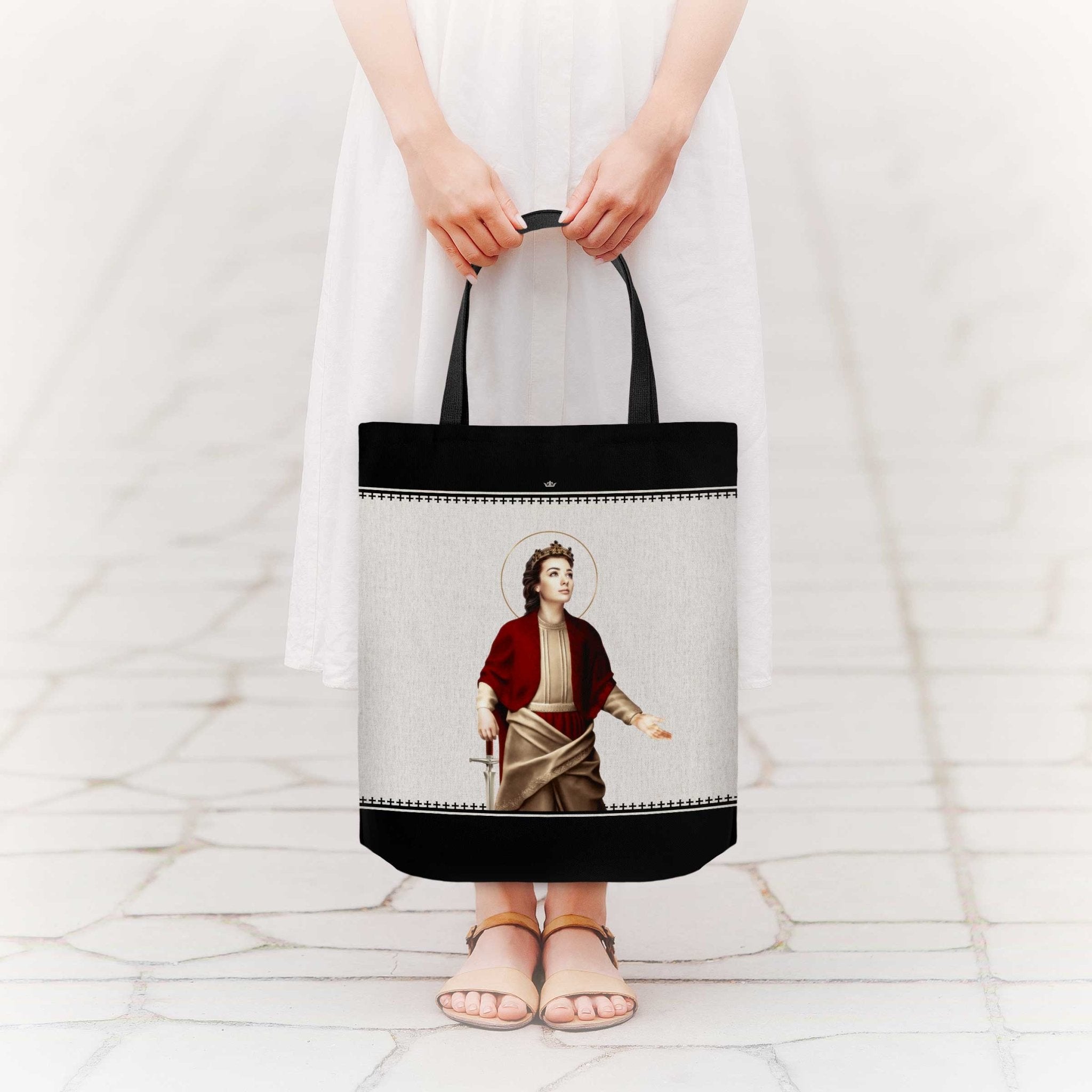 St. Dymphna Canvas Tote Bag