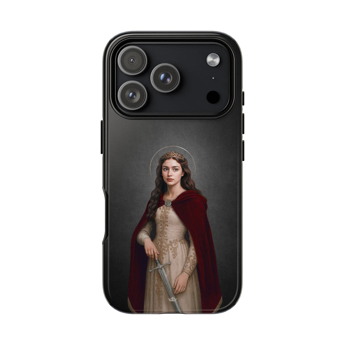 St. Dymphna Hard Phone Case (Dark) Copyright VENXARA