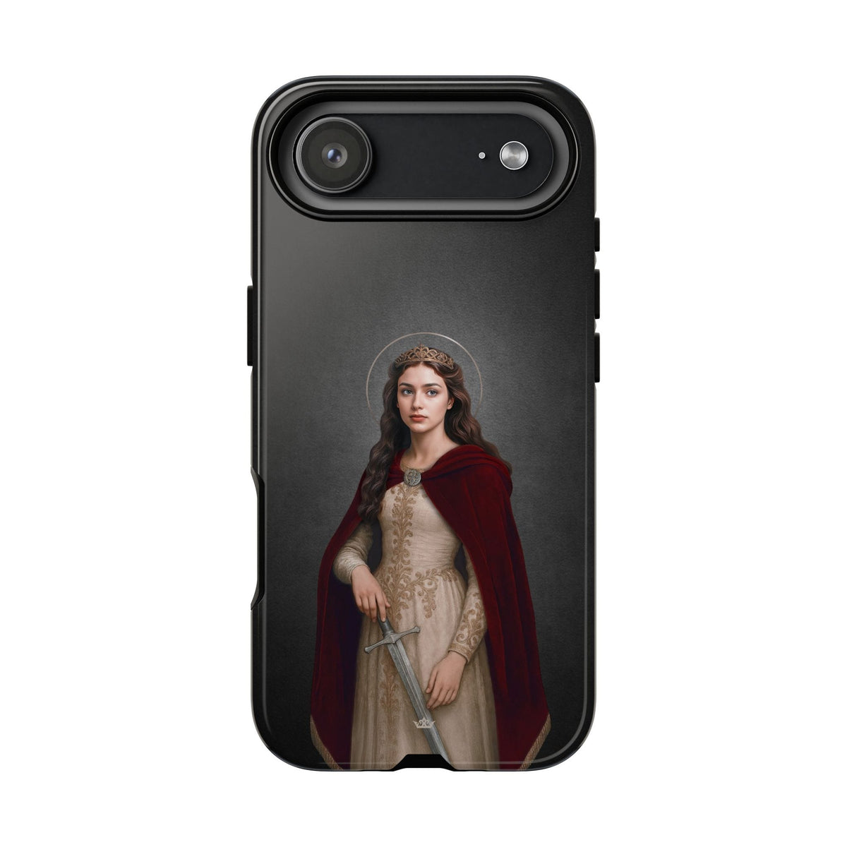 St. Dymphna Hard Phone Case (Dark) Copyright VENXARA