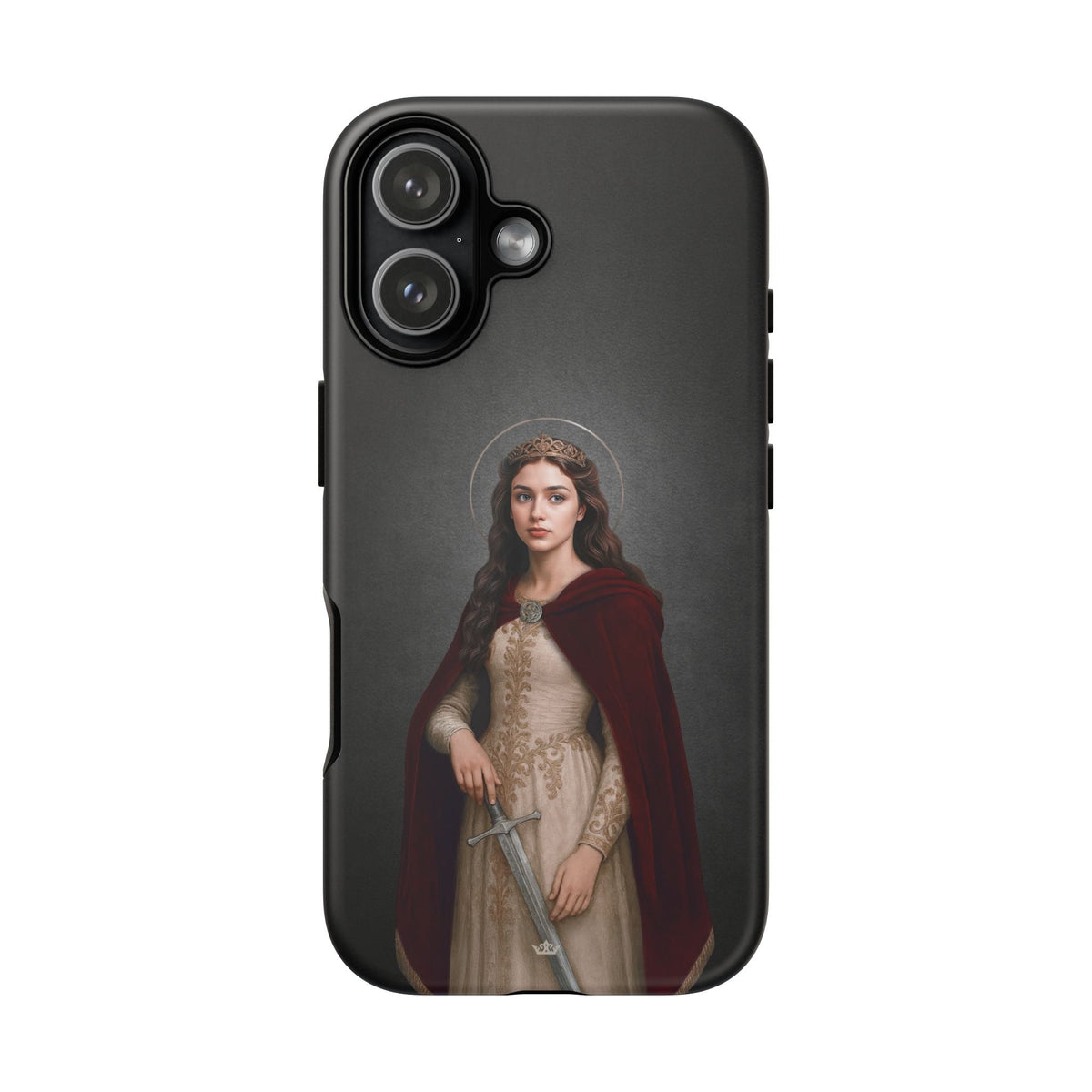 St. Dymphna Hard Phone Case (Dark) Copyright VENXARA