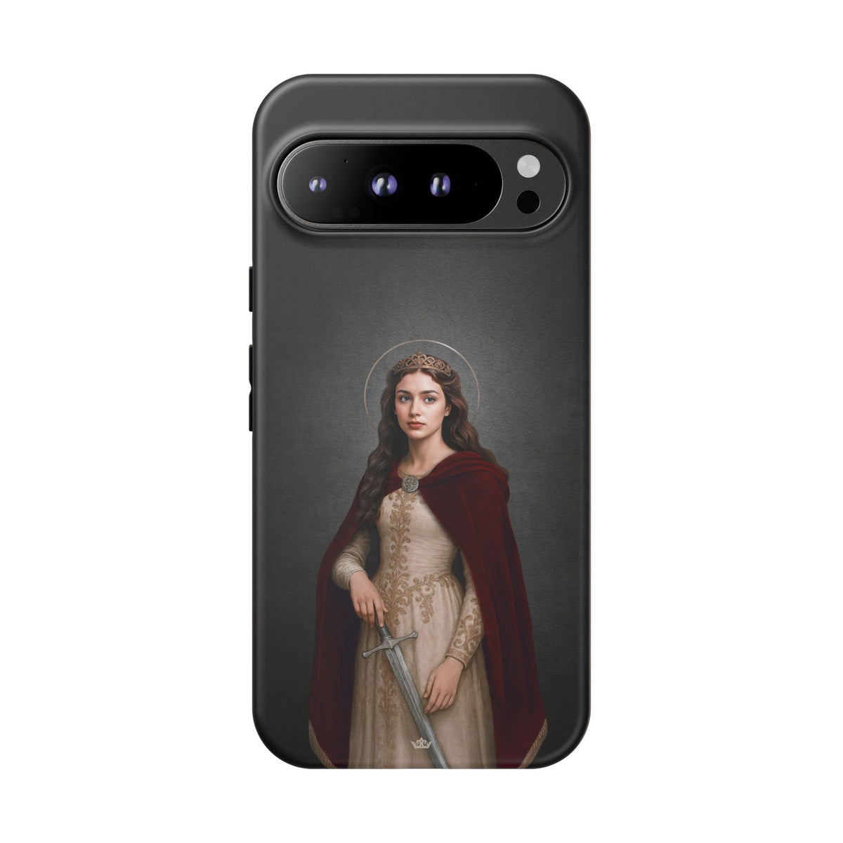 St. Dymphna Hard Phone Case (Dark) Copyright VENXARA