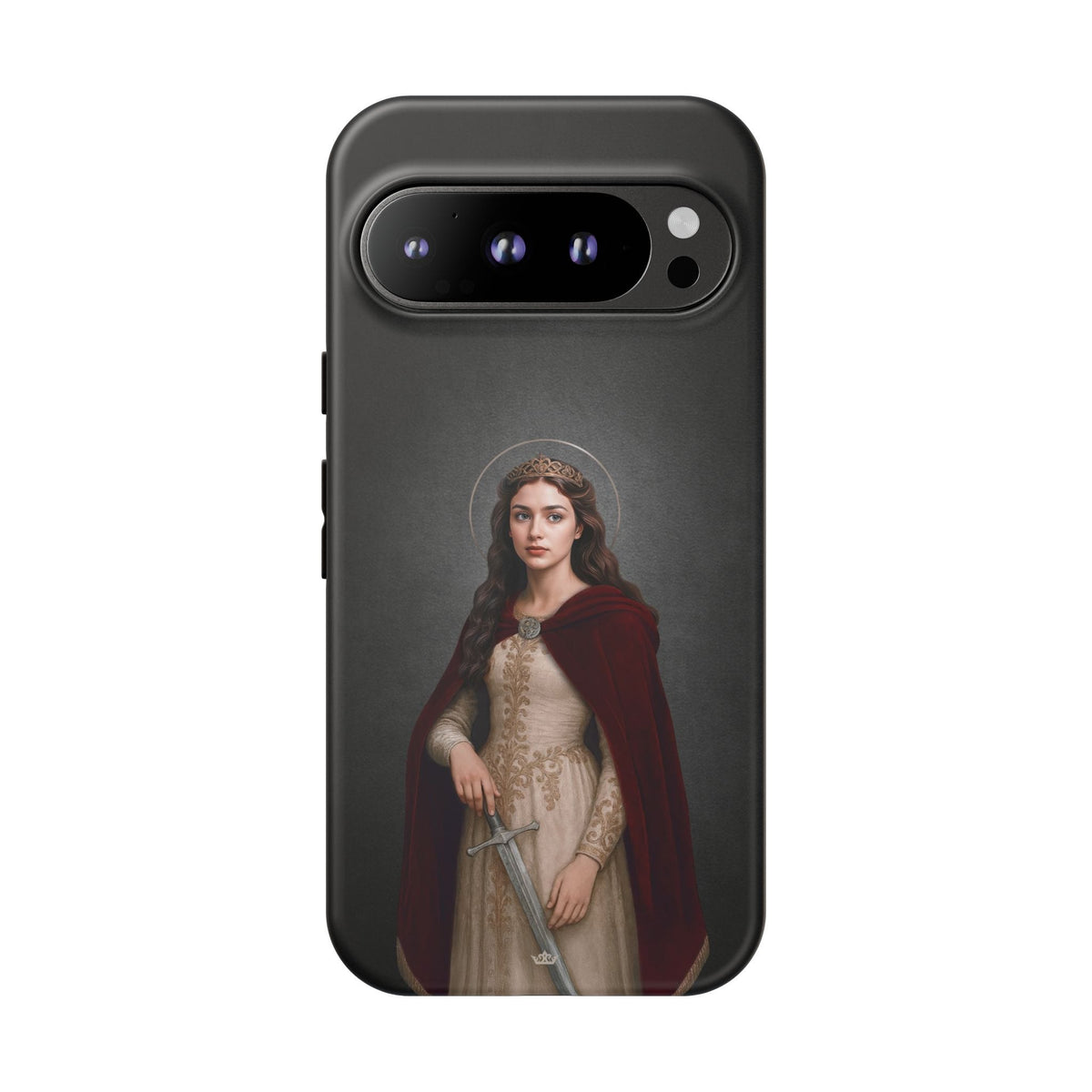 St. Dymphna Hard Phone Case (Dark) Copyright VENXARA