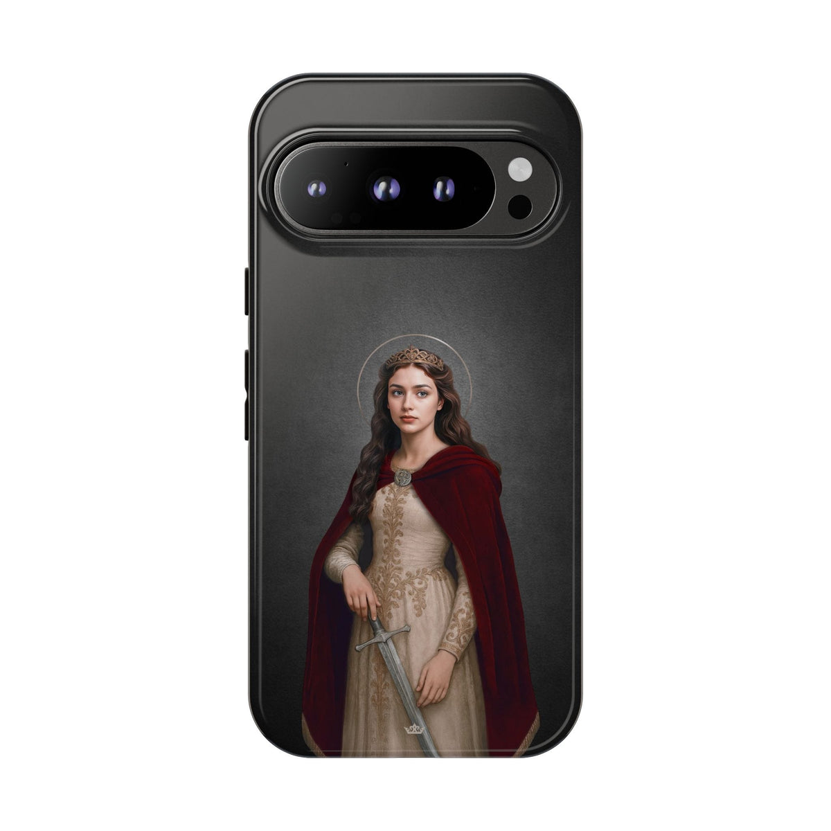St. Dymphna Hard Phone Case (Dark) Copyright VENXARA