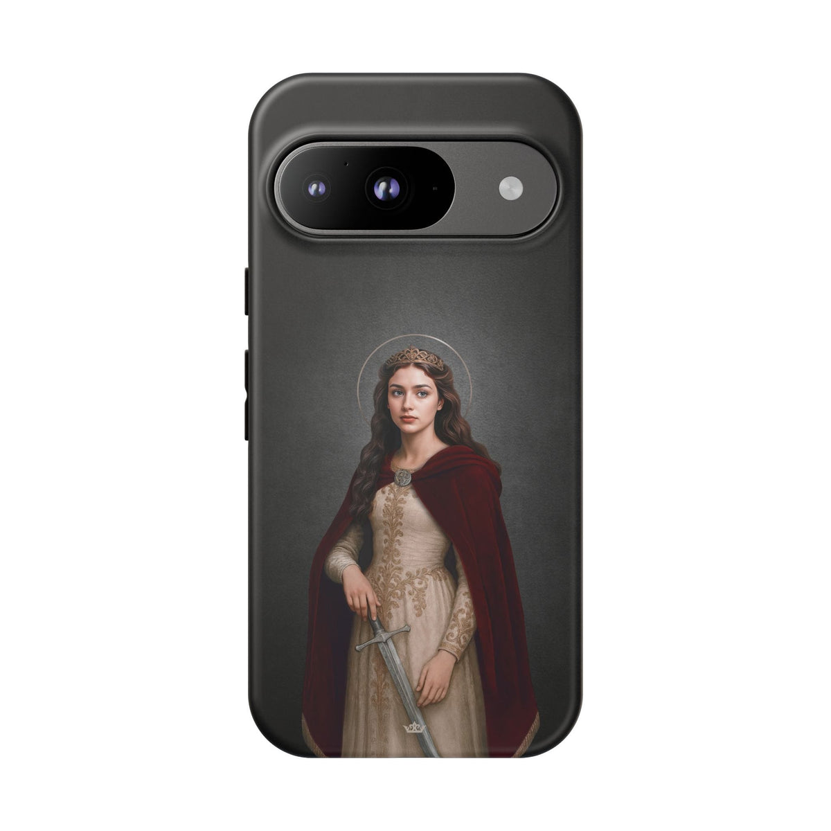 St. Dymphna Hard Phone Case (Dark) Copyright VENXARA