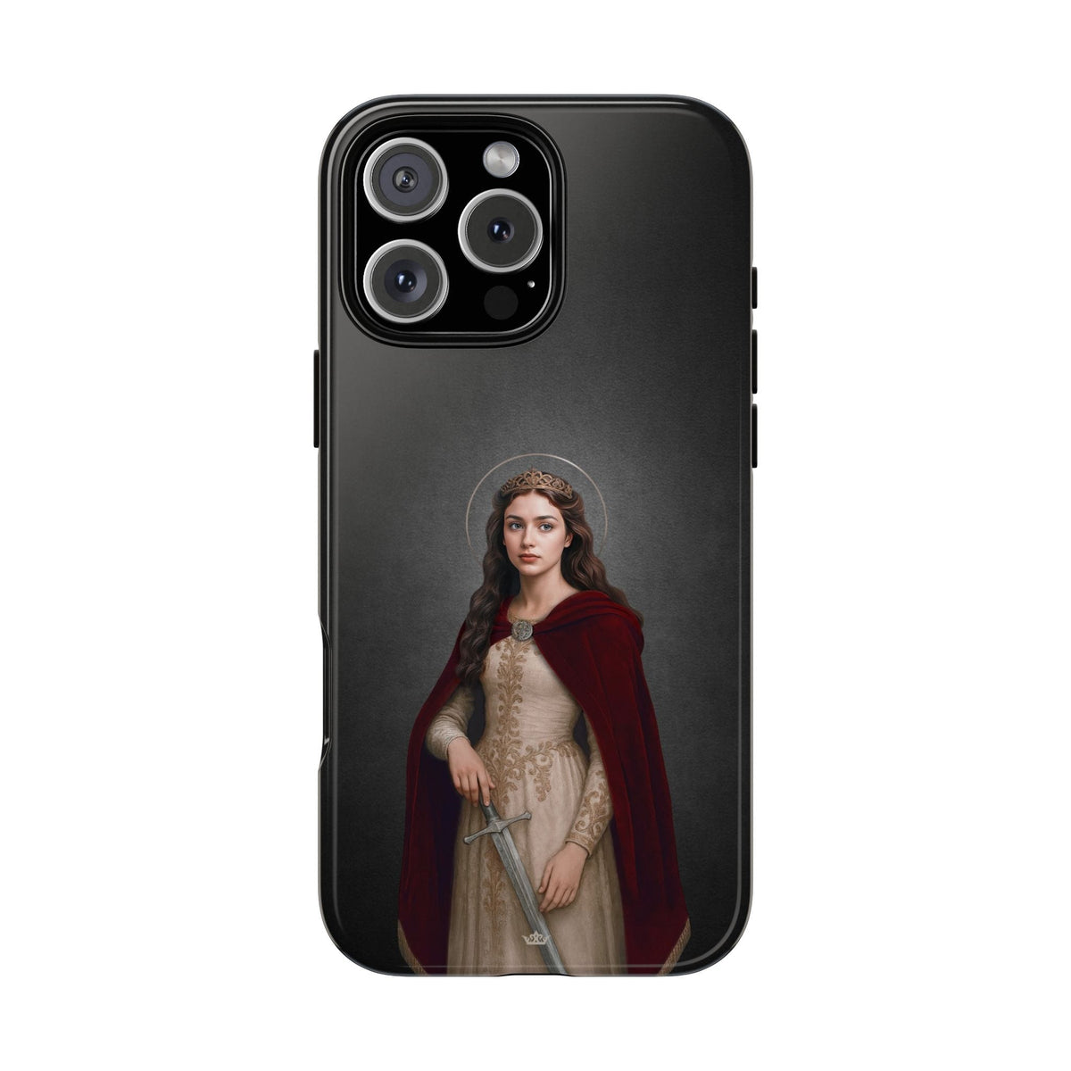 St. Dymphna Hard Phone Case (Dark) Copyright VENXARA