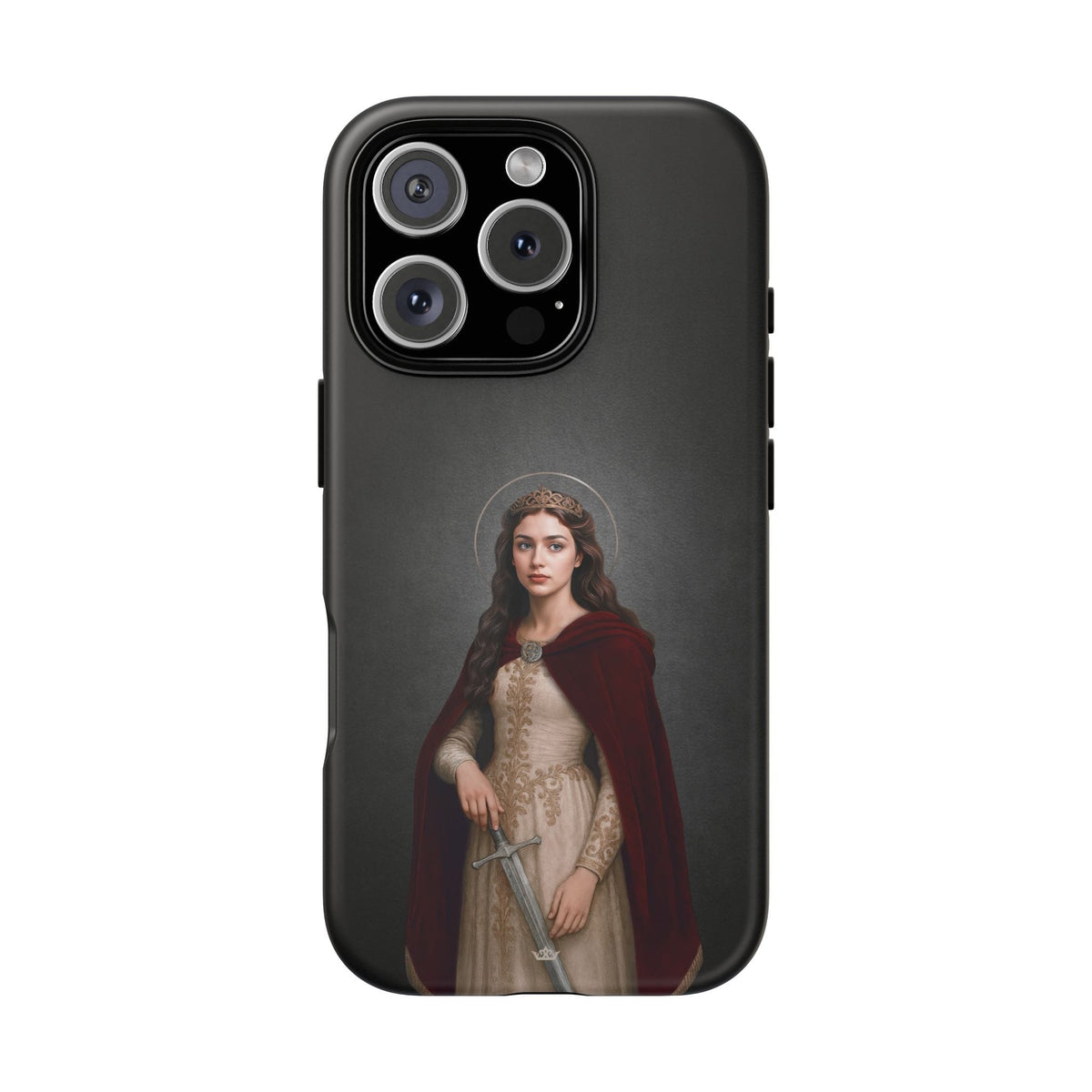 St. Dymphna Hard Phone Case (Dark) Copyright VENXARA