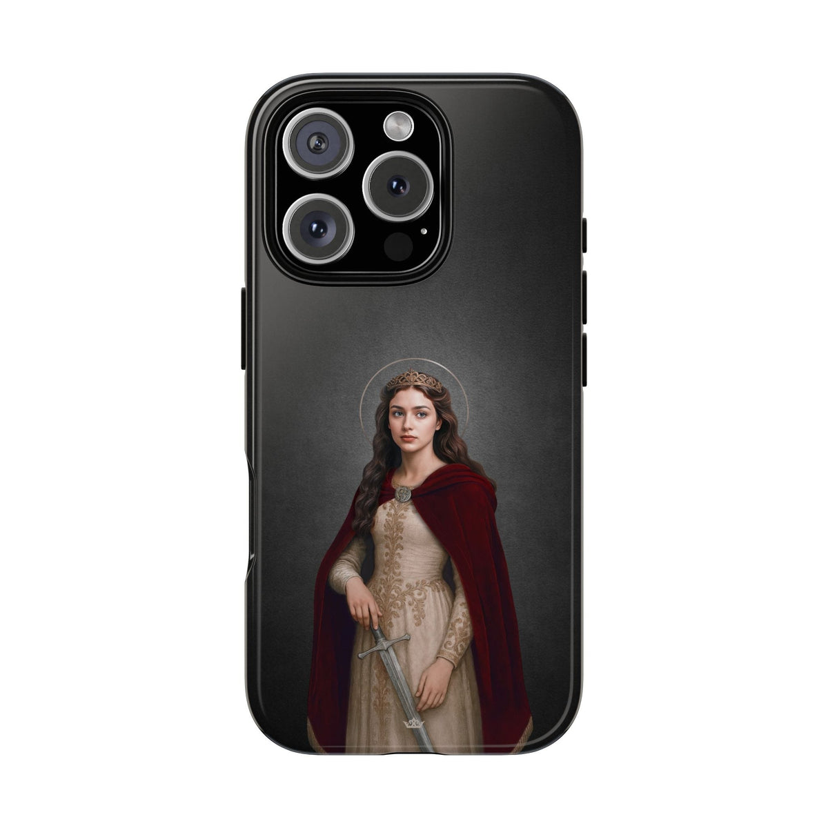 St. Dymphna Hard Phone Case (Dark) Copyright VENXARA