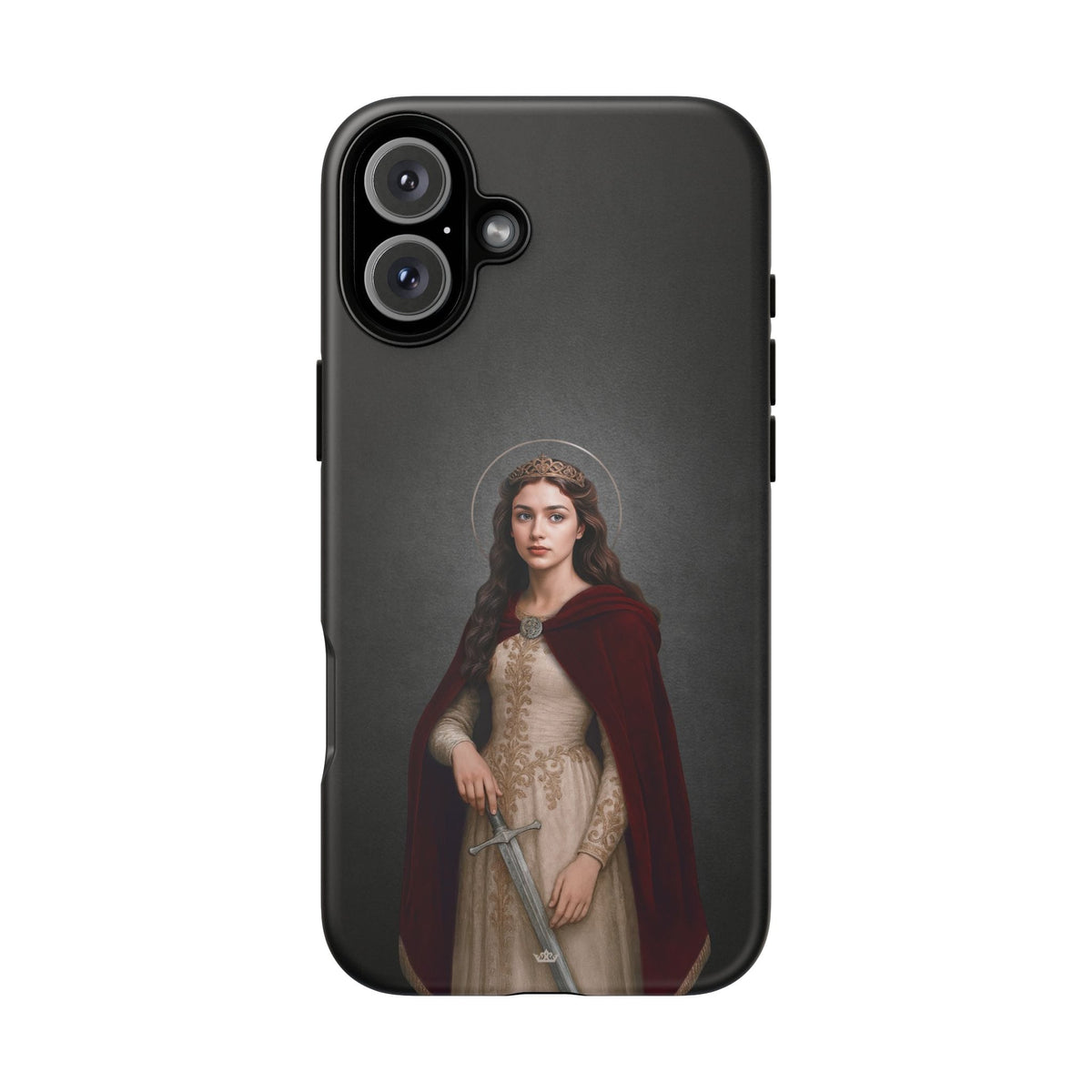 St. Dymphna Hard Phone Case (Dark) Copyright VENXARA