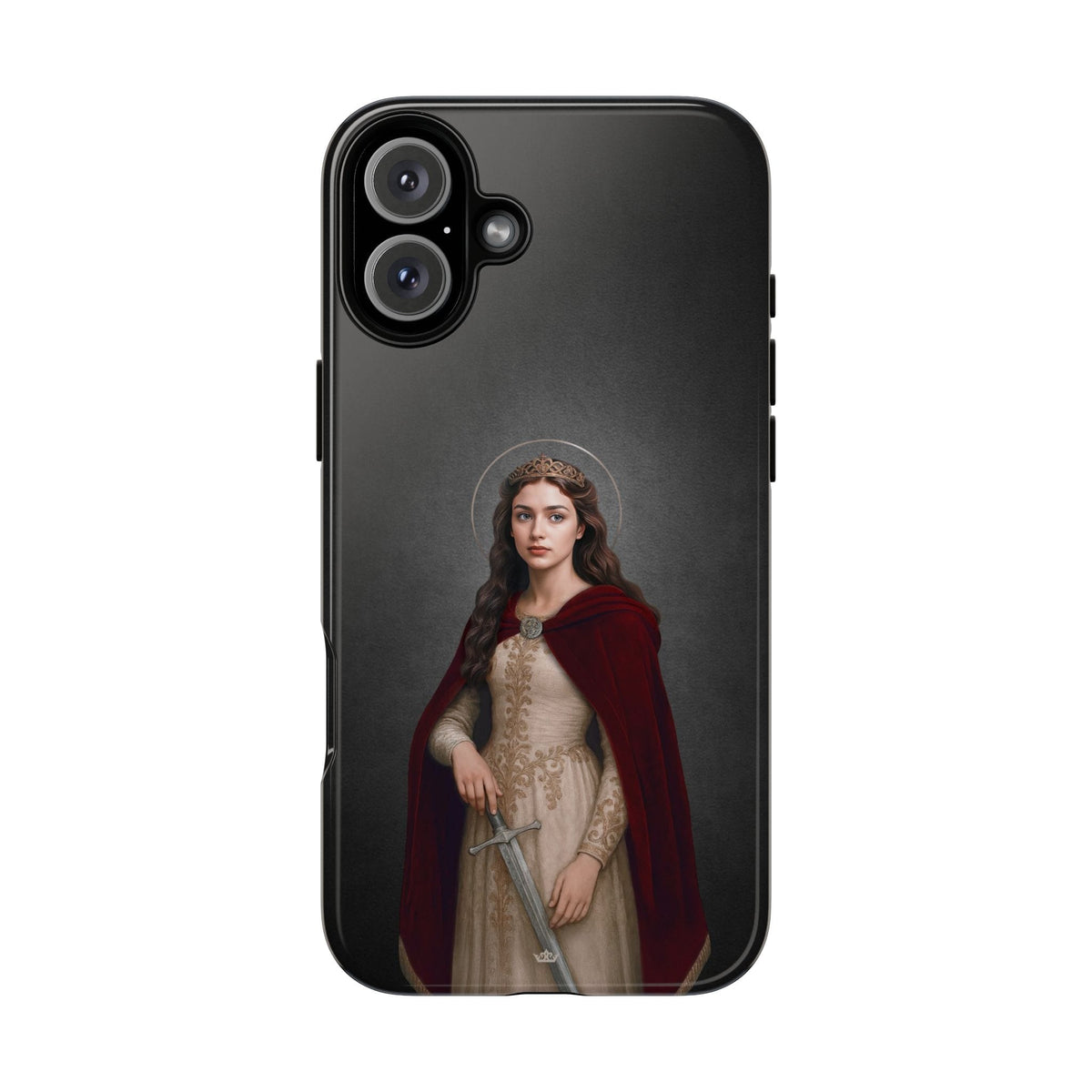 St. Dymphna Hard Phone Case (Dark) Copyright VENXARA