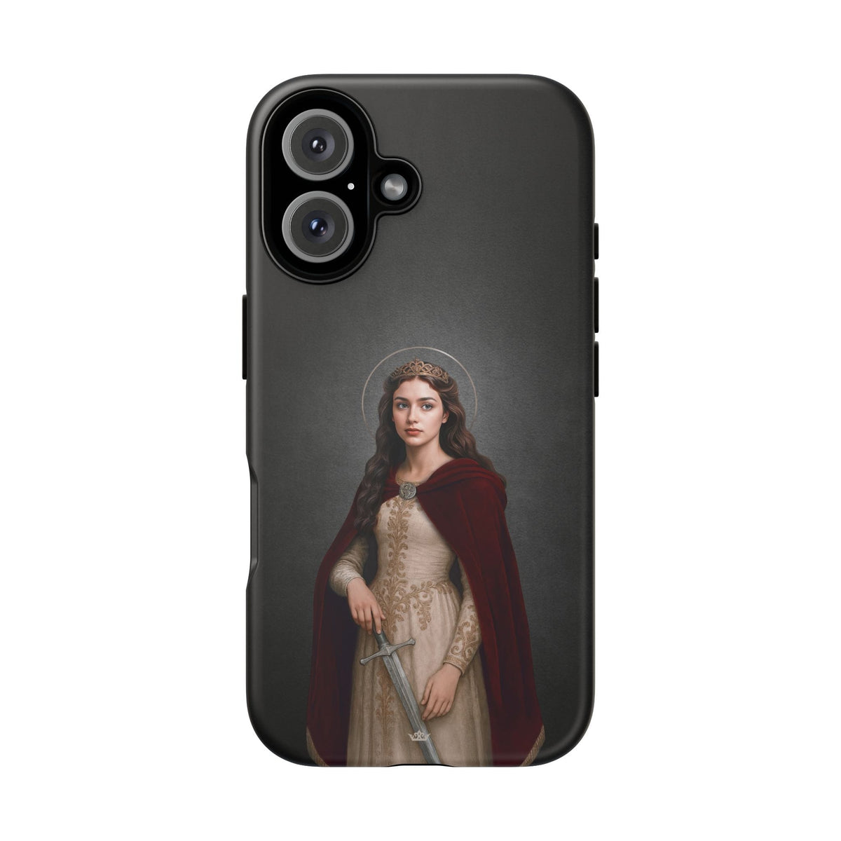 St. Dymphna Hard Phone Case (Dark) Copyright VENXARA