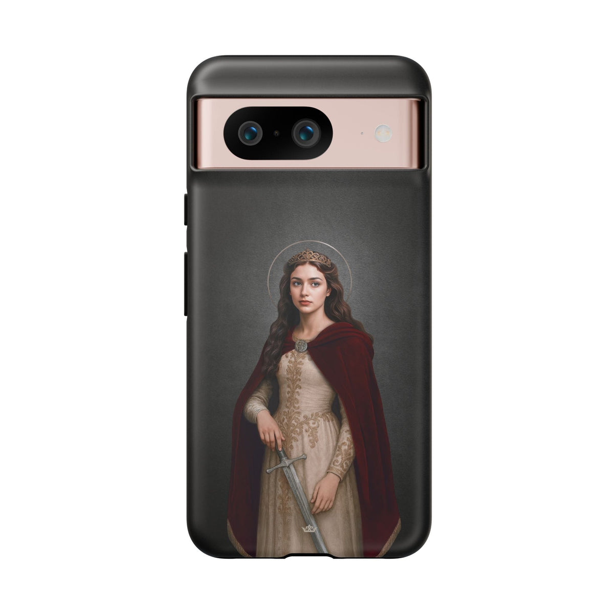 St. Dymphna Hard Phone Case (Dark) Copyright VENXARA