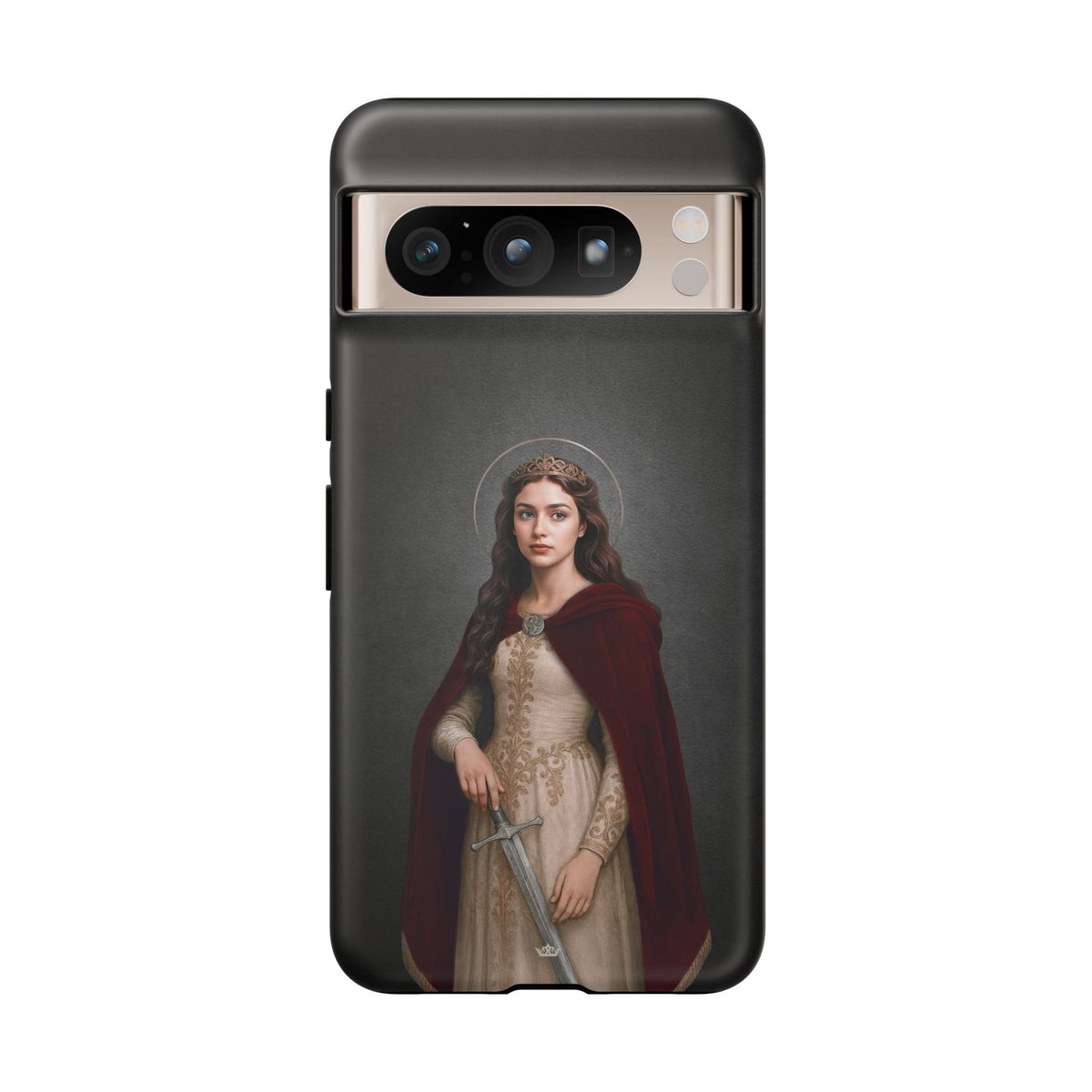 St. Dymphna Hard Phone Case (Dark) Copyright VENXARA