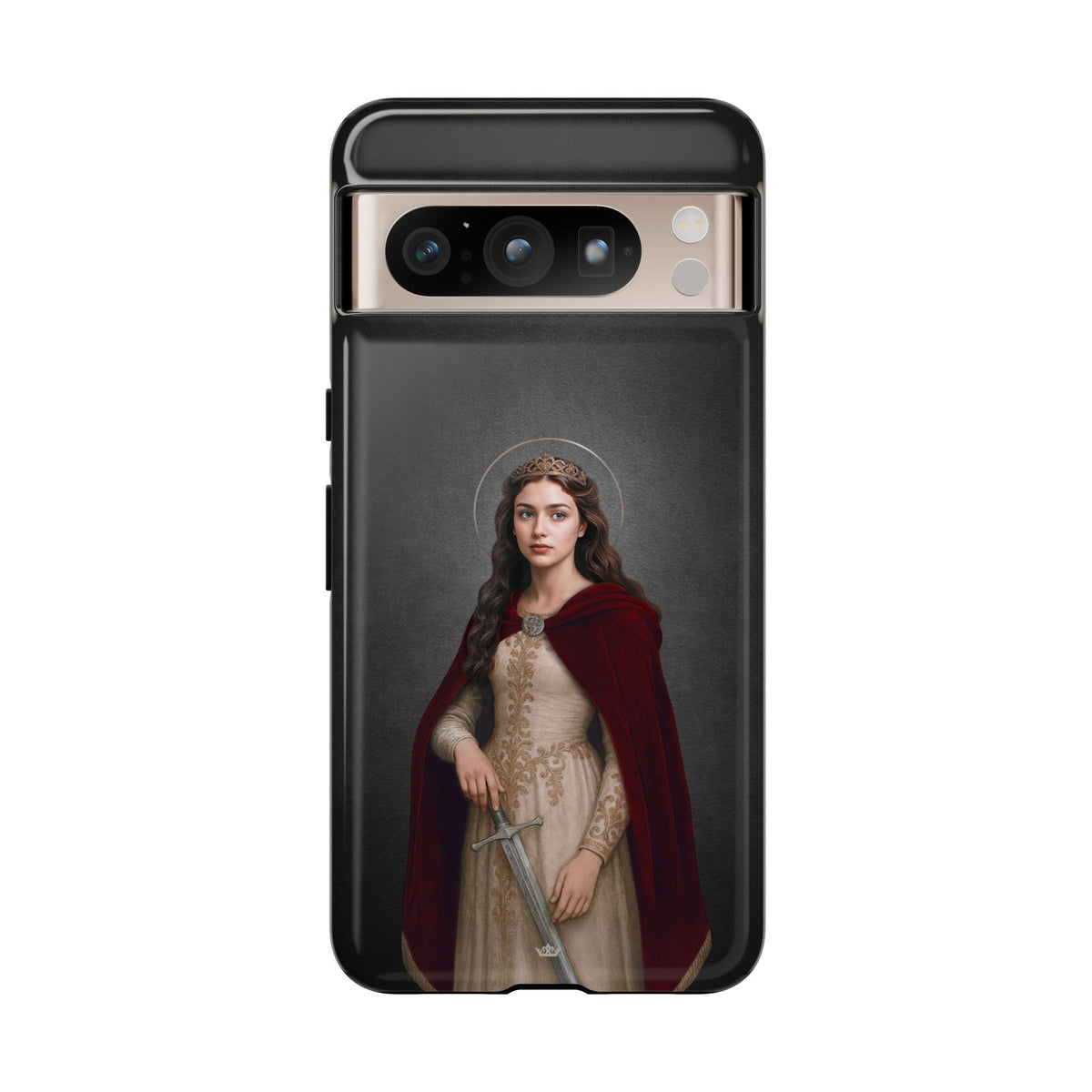 St. Dymphna Hard Phone Case (Dark) Copyright VENXARA