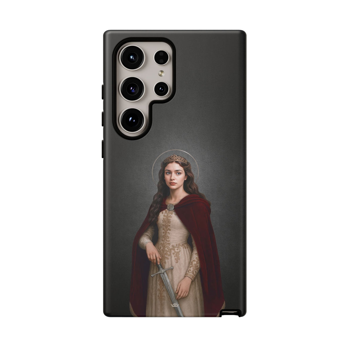 St. Dymphna Hard Phone Case (Dark) Copyright VENXARA