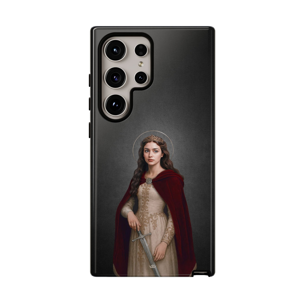 St. Dymphna Hard Phone Case (Dark) Copyright VENXARA