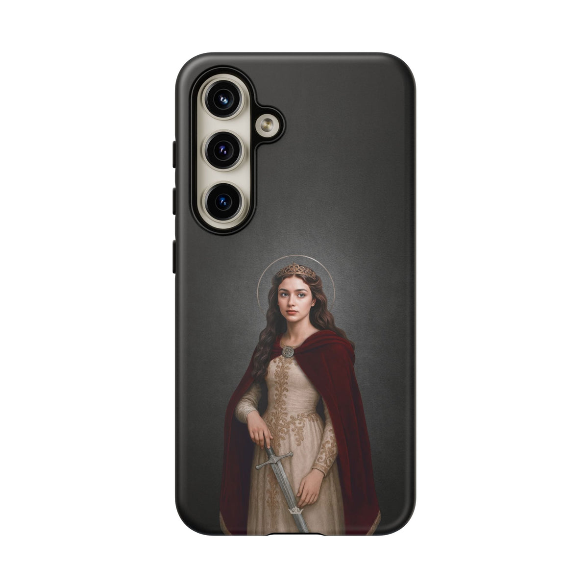 St. Dymphna Hard Phone Case (Dark) Copyright VENXARA