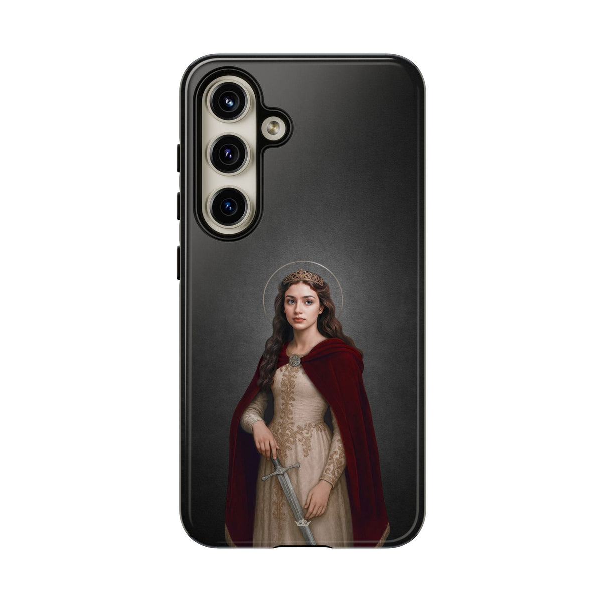 St. Dymphna Hard Phone Case (Dark) Copyright VENXARA