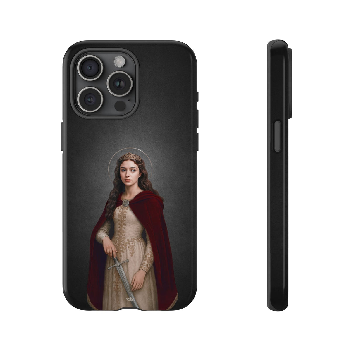 St. Dymphna Hard Phone Case (Dark) Copyright VENXARA