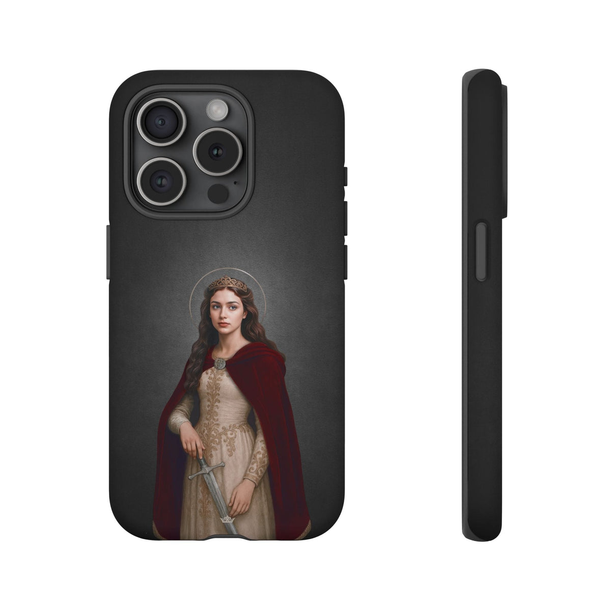 St. Dymphna Hard Phone Case (Dark) Copyright VENXARA