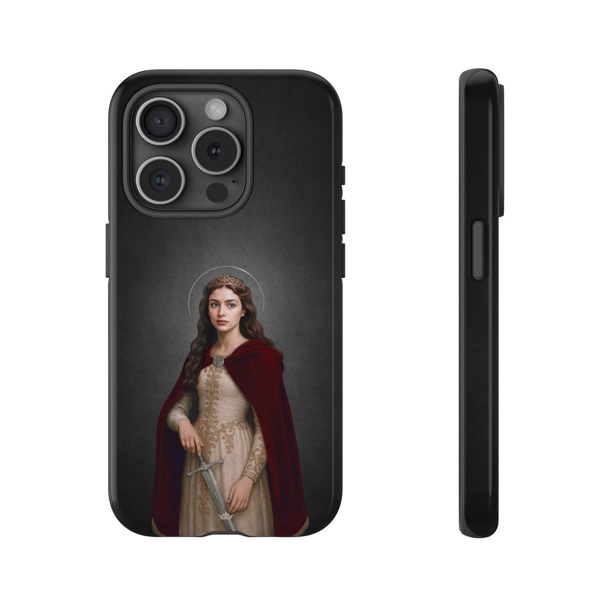 St. Dymphna Hard Phone Case (Dark) Copyright VENXARA