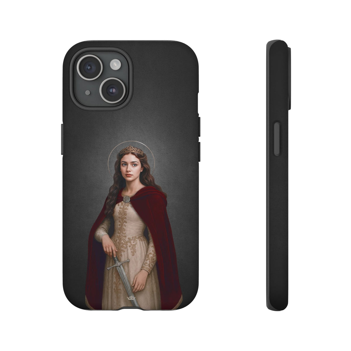 St. Dymphna Hard Phone Case (Dark) Copyright VENXARA