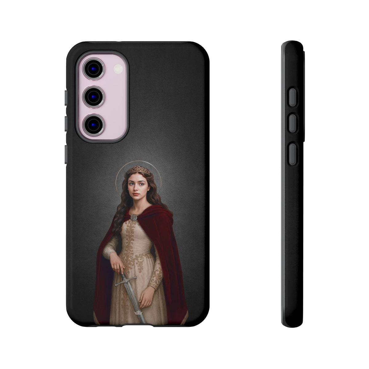 St. Dymphna Hard Phone Case (Dark) Copyright VENXARA