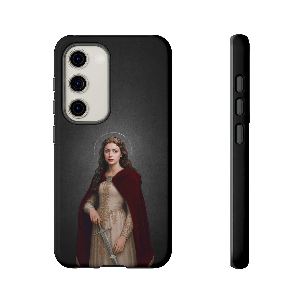 St. Dymphna Hard Phone Case (Dark) Copyright VENXARA