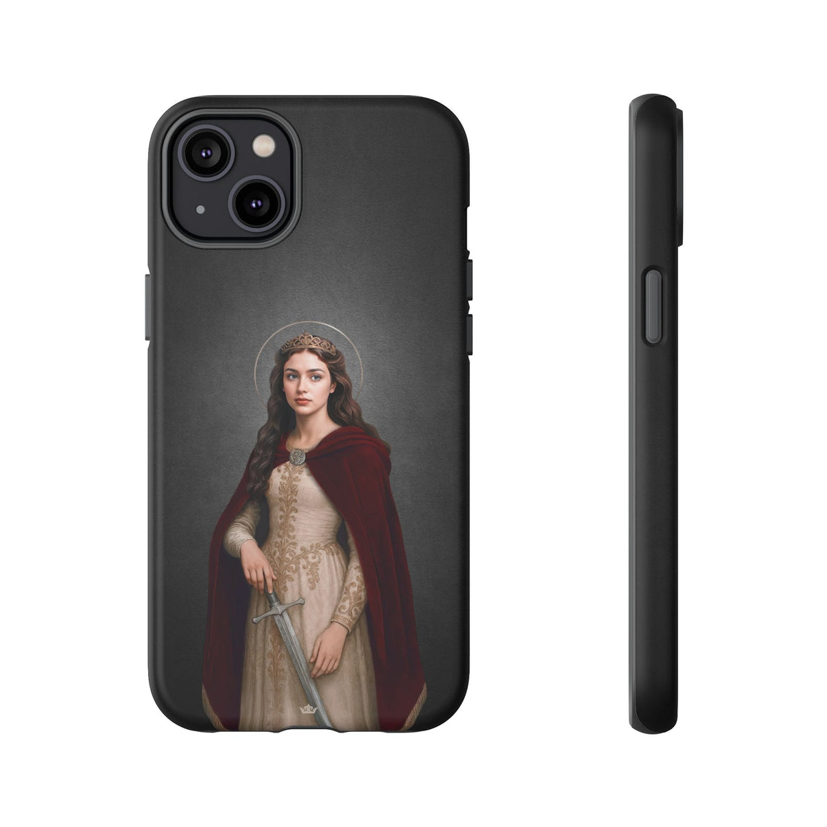 St. Dymphna Hard Phone Case (Dark) Copyright VENXARA