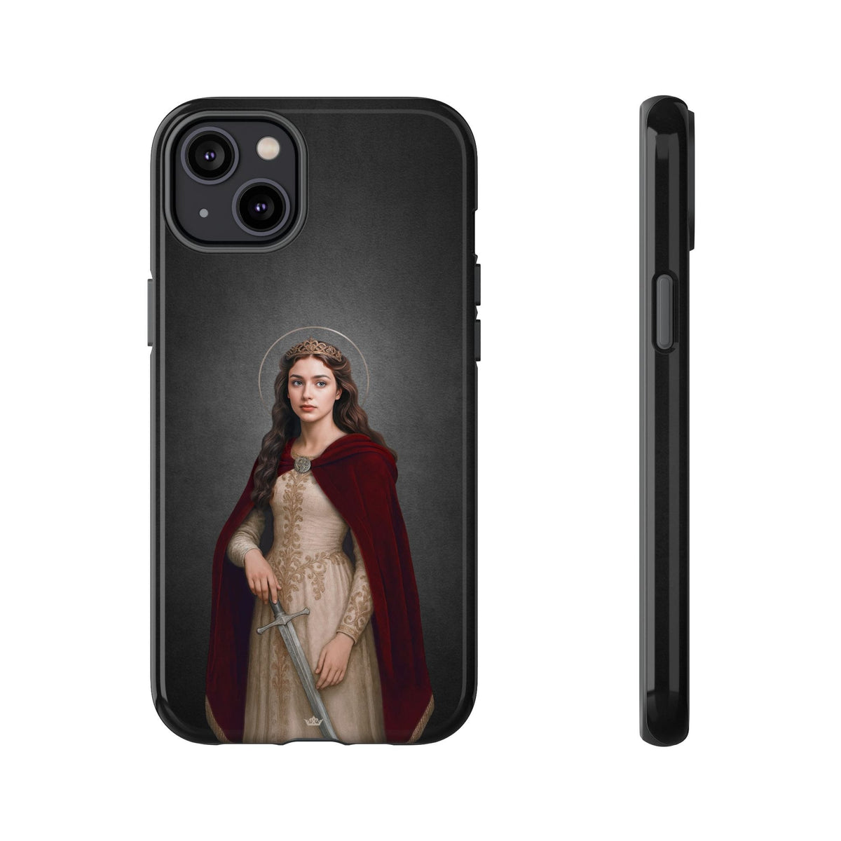 St. Dymphna Hard Phone Case (Dark) Copyright VENXARA
