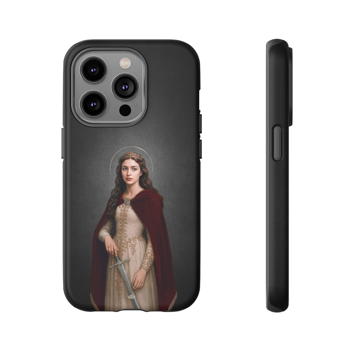 St. Dymphna Hard Phone Case (Dark) Copyright VENXARA