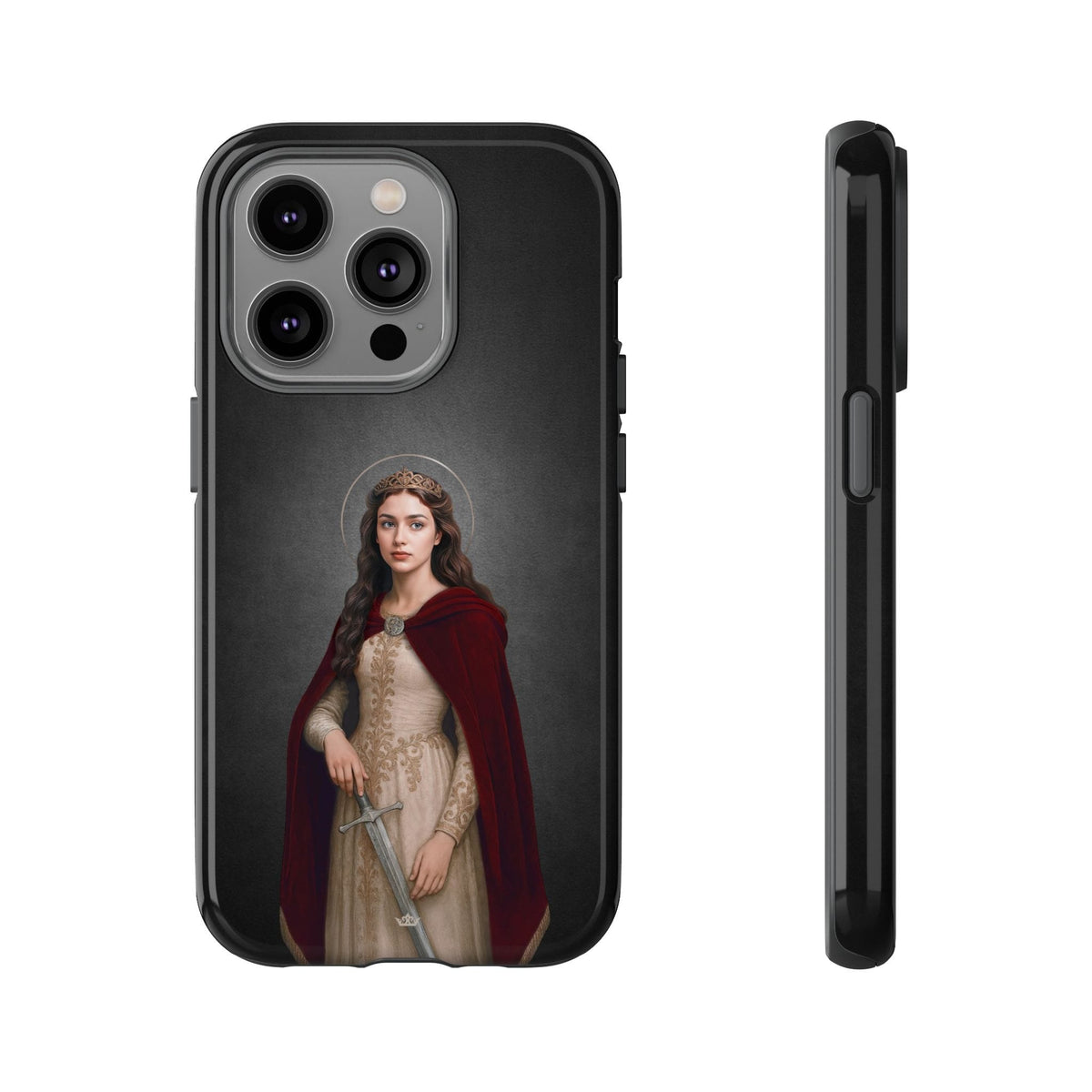 St. Dymphna Hard Phone Case (Dark) Copyright VENXARA