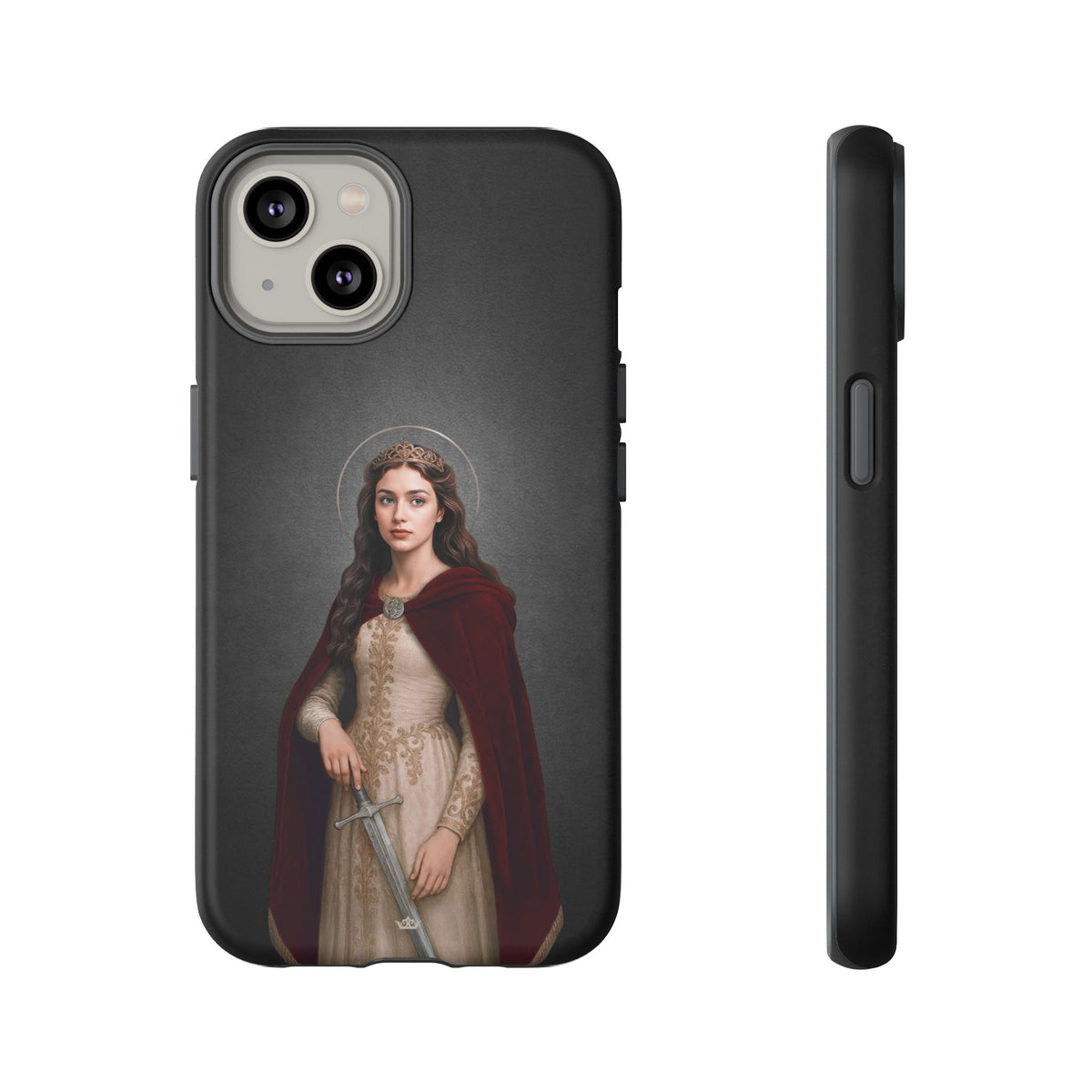 St. Dymphna Hard Phone Case (Dark) Copyright VENXARA