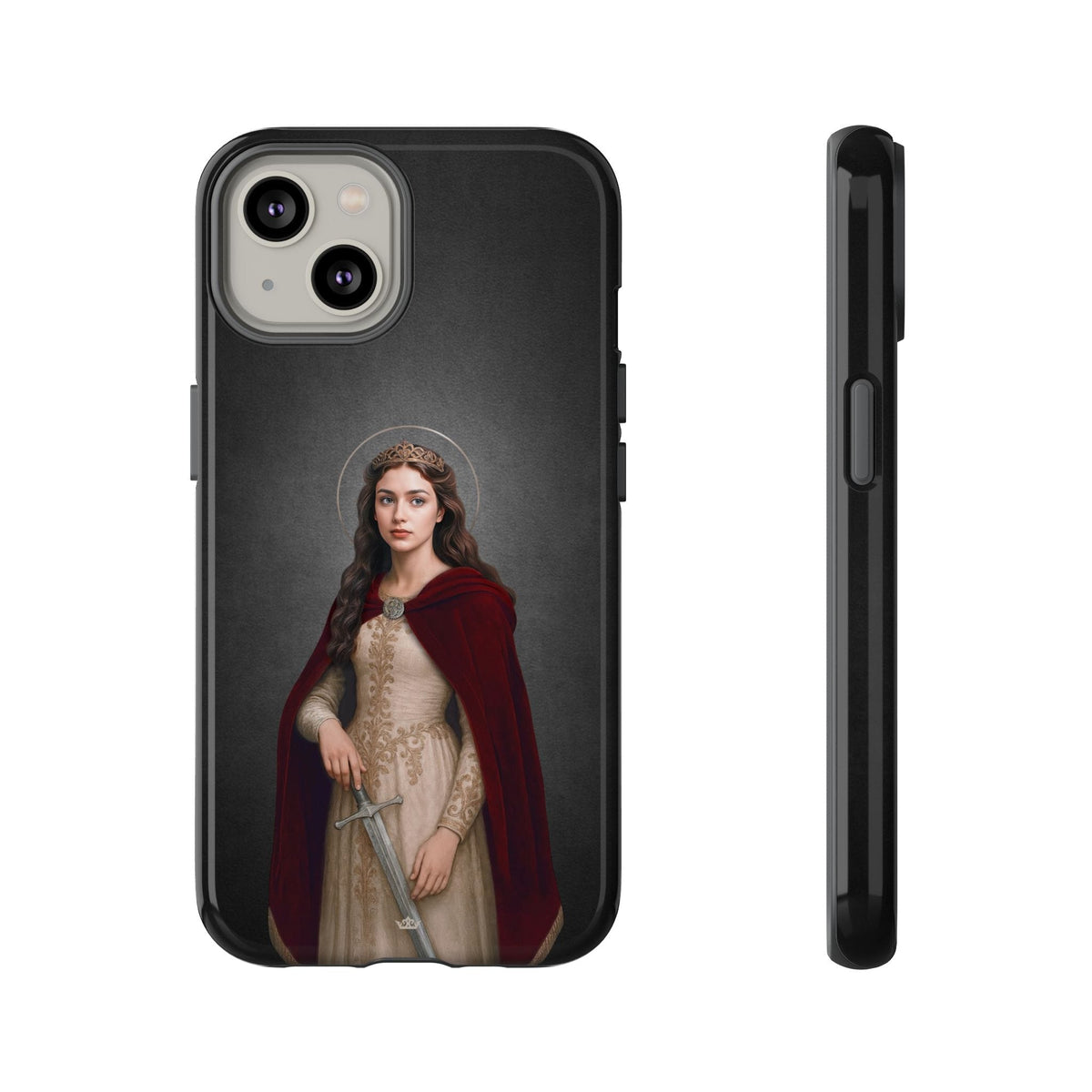 St. Dymphna Hard Phone Case (Dark) Copyright VENXARA