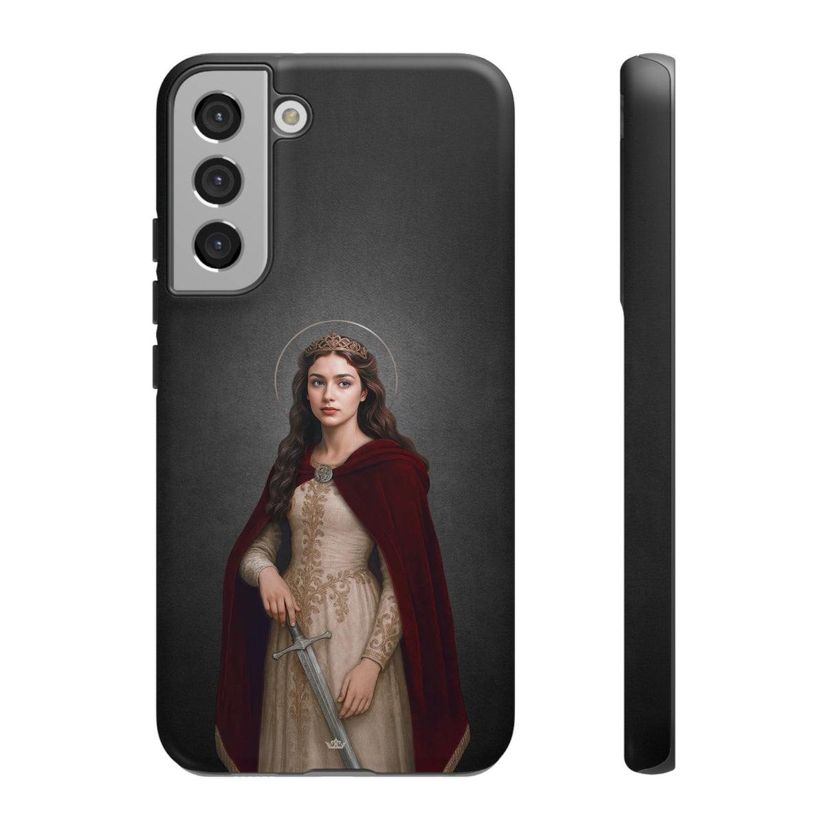 St. Dymphna Hard Phone Case (Dark) Copyright VENXARA