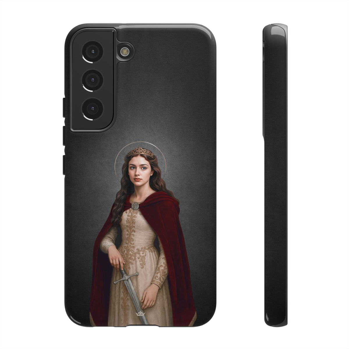 St. Dymphna Hard Phone Case (Dark) Copyright VENXARA