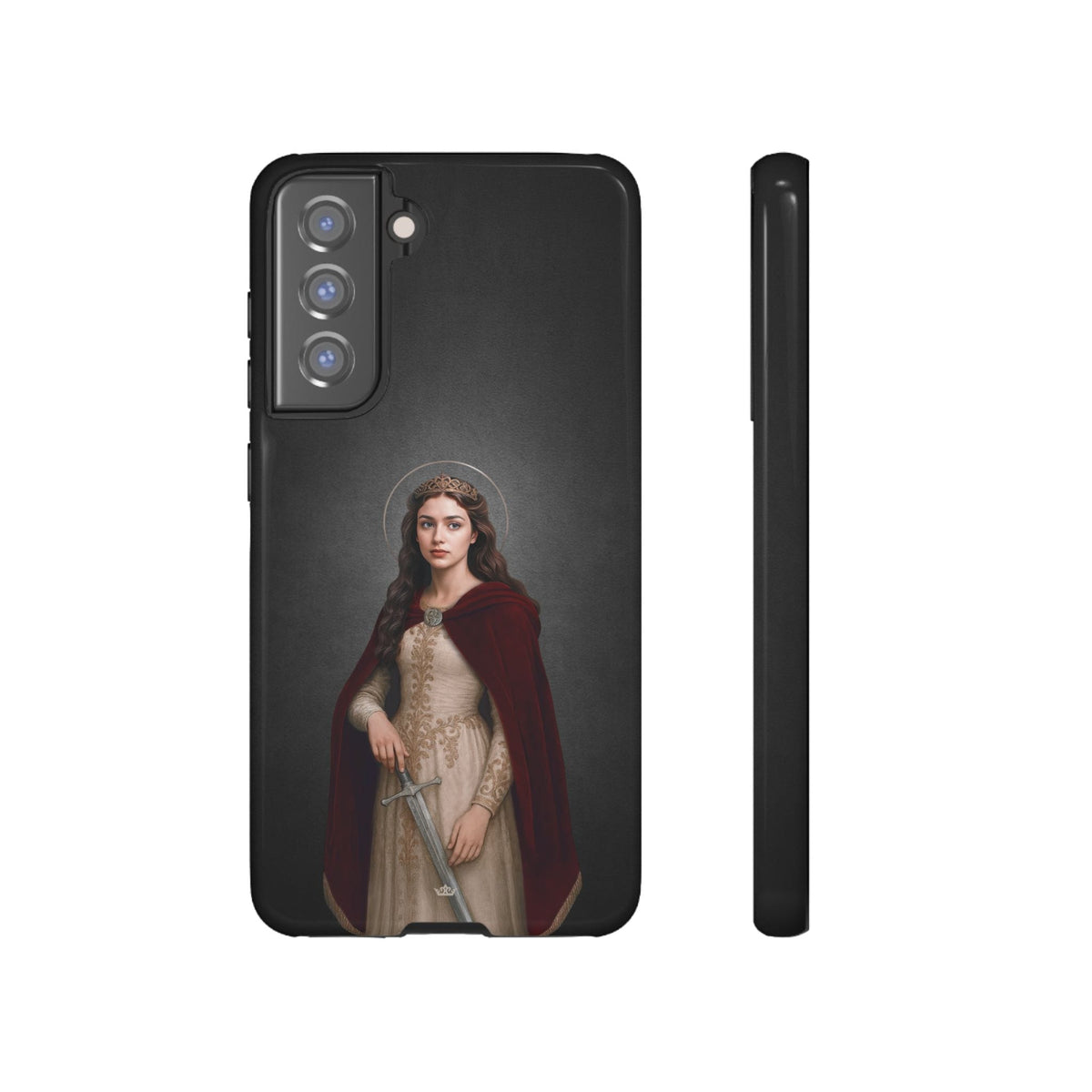 St. Dymphna Hard Phone Case (Dark) Copyright VENXARA