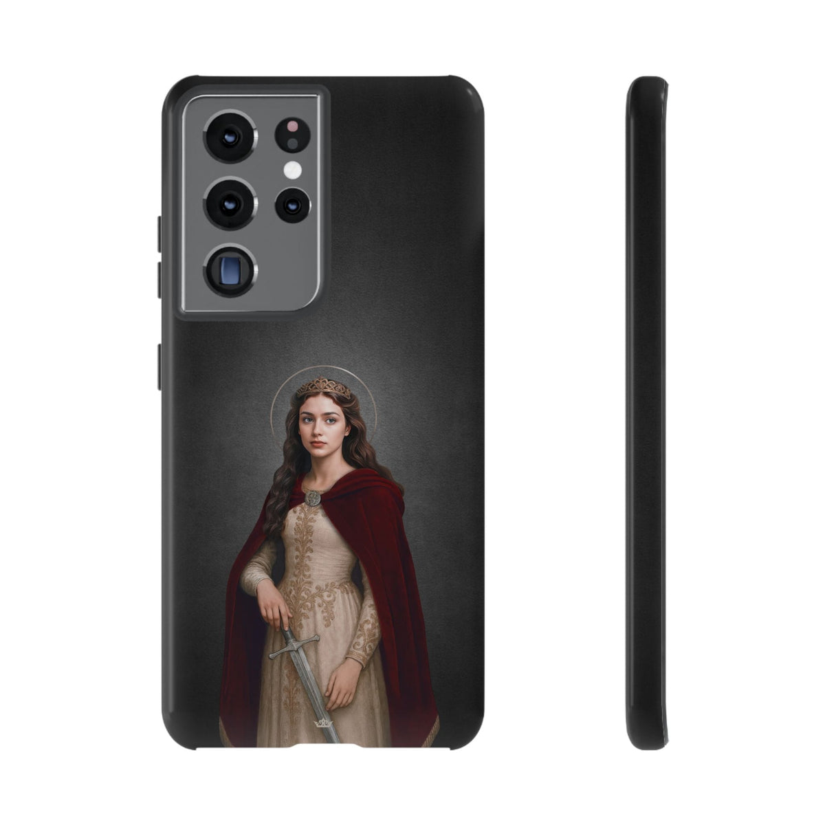 St. Dymphna Hard Phone Case (Dark) Copyright VENXARA