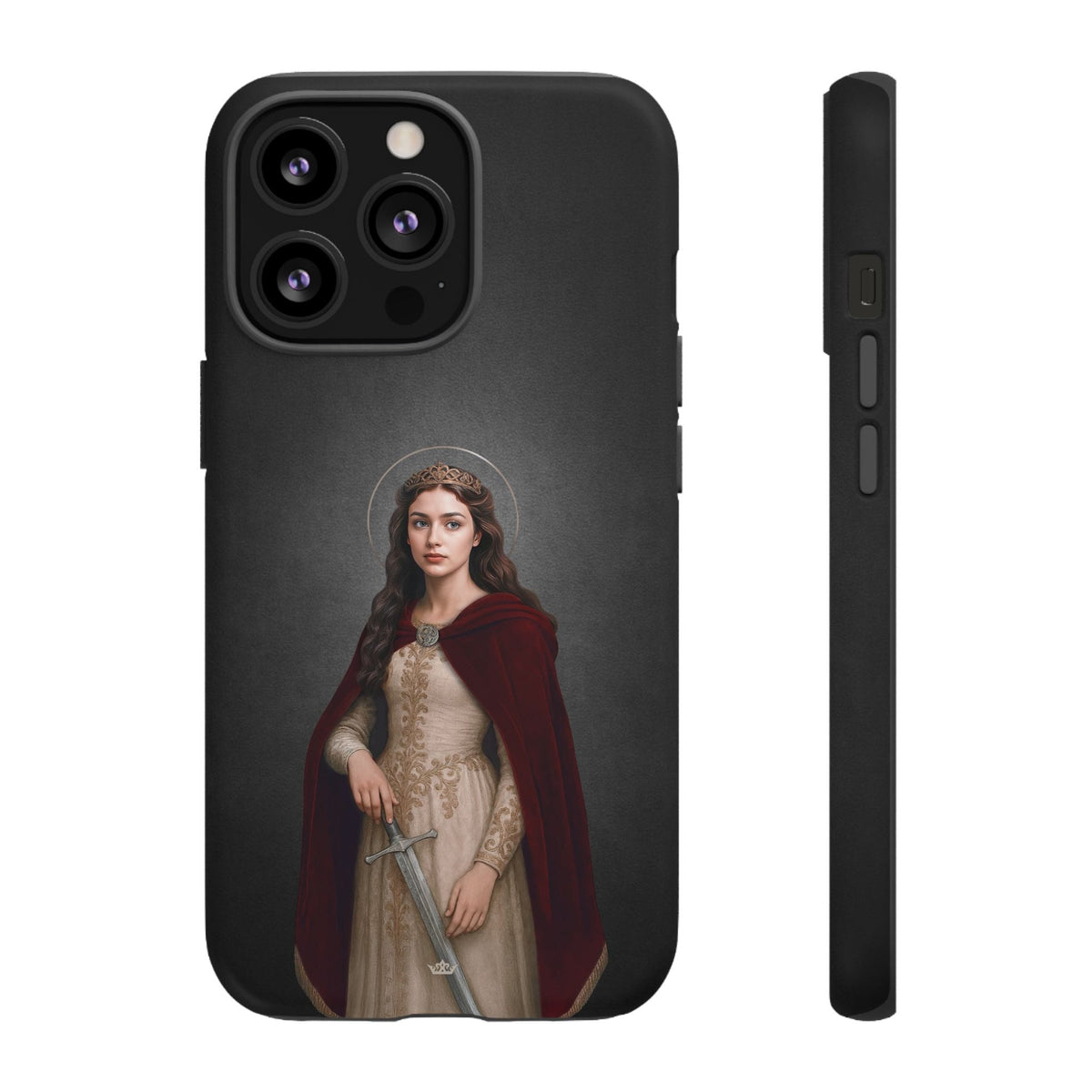 St. Dymphna Hard Phone Case (Dark) Copyright VENXARA