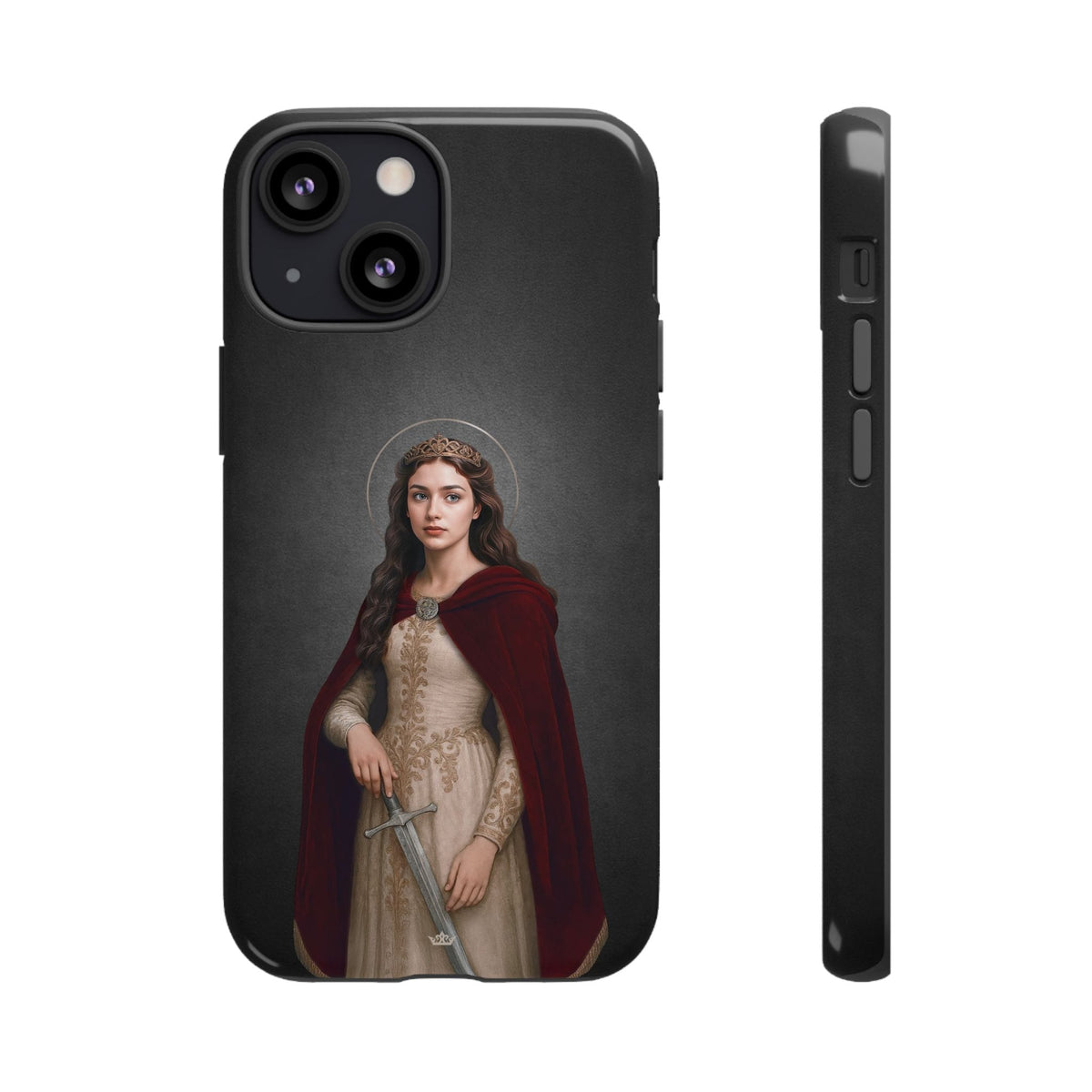 St. Dymphna Hard Phone Case (Dark) Copyright VENXARA