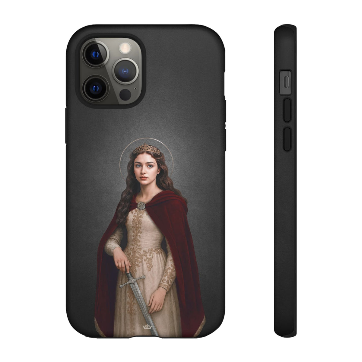 St. Dymphna Hard Phone Case (Dark) Copyright VENXARA