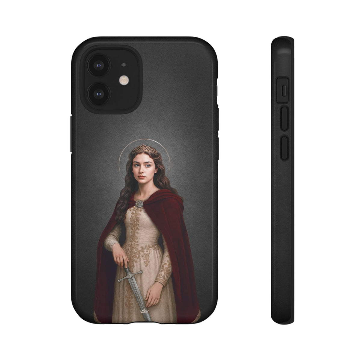 St. Dymphna Hard Phone Case (Dark) Copyright VENXARA