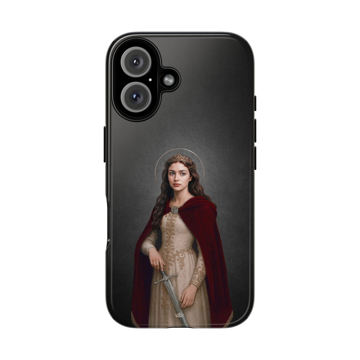St. Dymphna Hard Phone Case (Dark) Copyright VENXARA