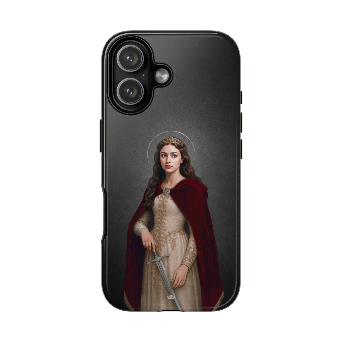 St. Dymphna Hard Phone Case (Dark) Copyright VENXARA