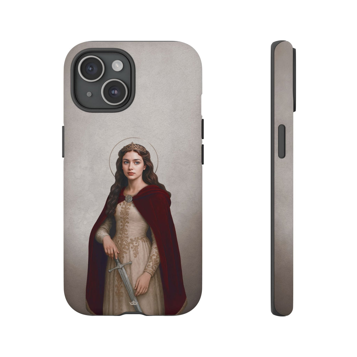 St. Dymphna Hard Phone Case (Light) Copyright VENXARA