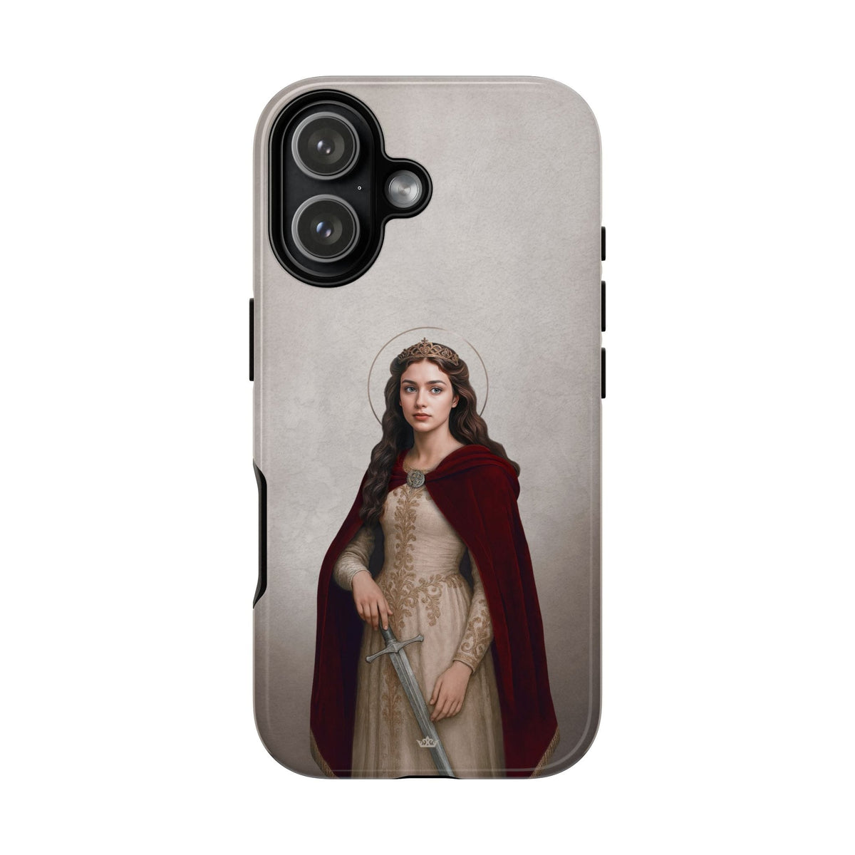 St. Dymphna Hard Phone Case (Light) Copyright VENXARA
