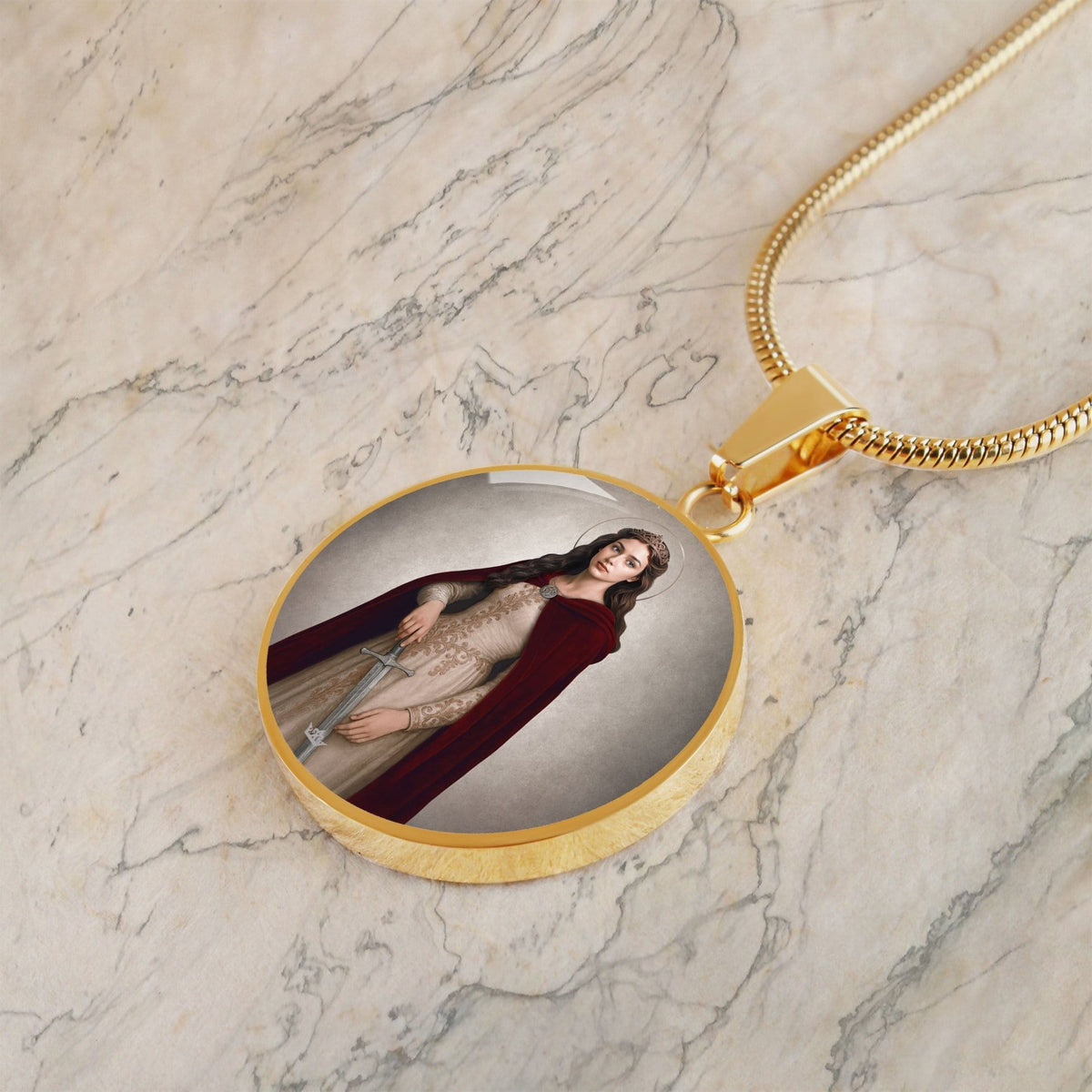 St. Dymphna Pendant Necklace Copyright VENXARA