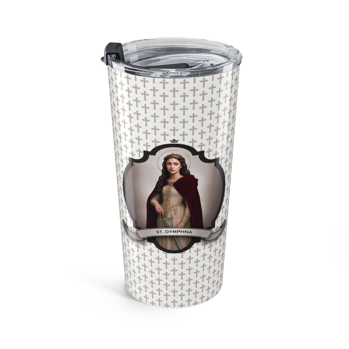 St. Dymphna Tumbler (Crosses 20 oz) Copyright VENXARA