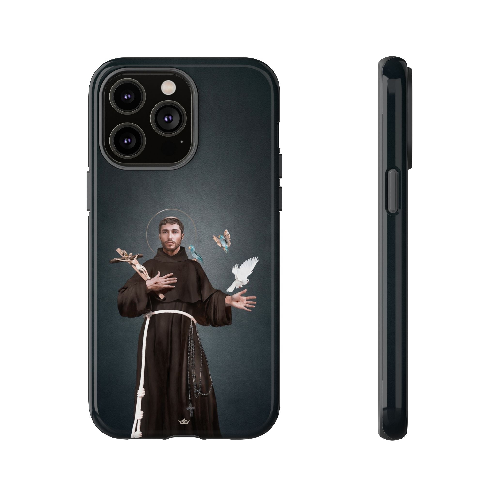 St. Francis of Assisi Hard Phone Case (Dark) - Venxara