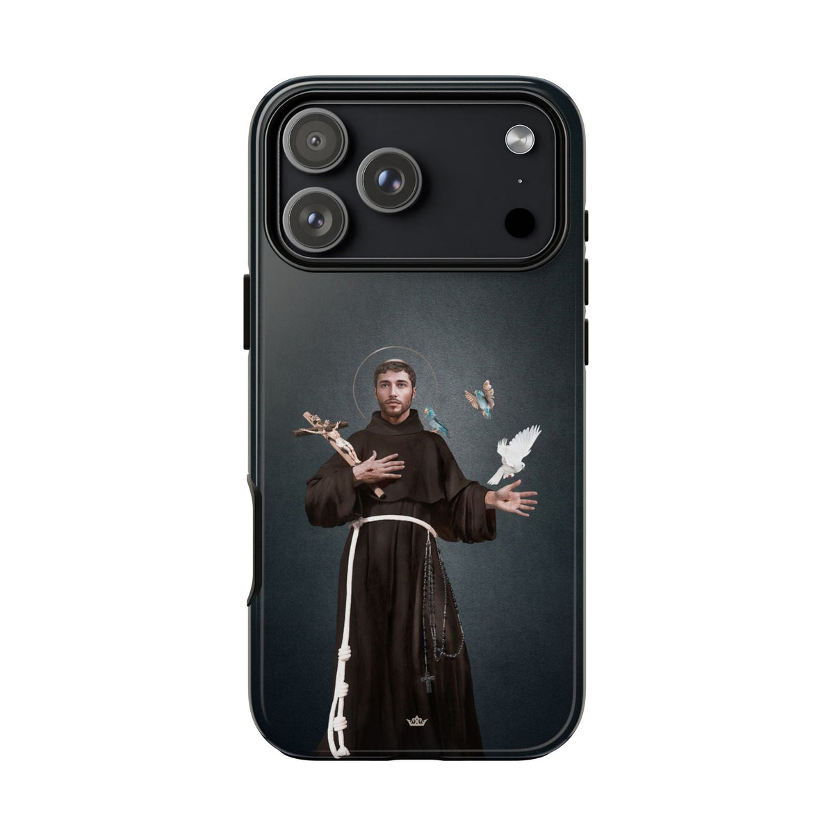 St. Francis of Assisi Hard Phone Case (Dark) Copyright VENXARA
